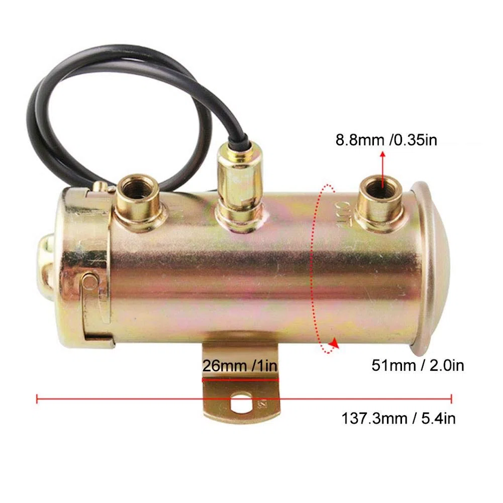 Jadeshay Bomba de Combustible 12V,Universal Bomba Gasolina Bomba Eléctrica de Alta Presión para Gasolina y Diésel
