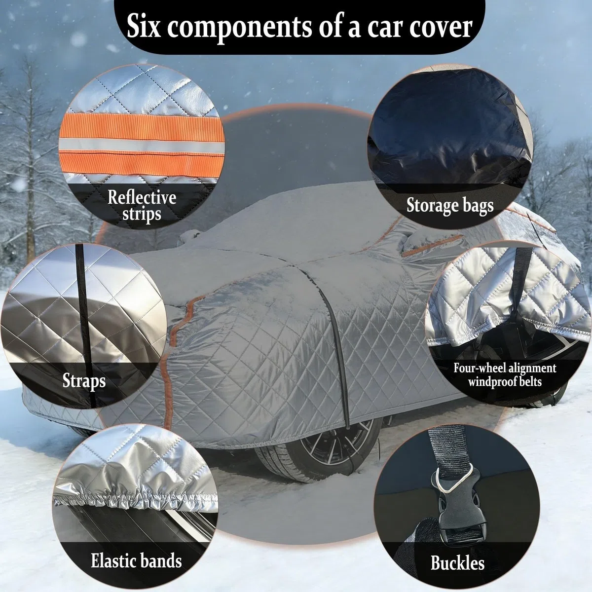 Funda Coche Antigranizo para Toyota C-HR 2026 Funda Coche Exterior Algodón Grueso Interiores Y Exteriores Uso General Cobertura Integral Protección Resistente Polvo Radiación