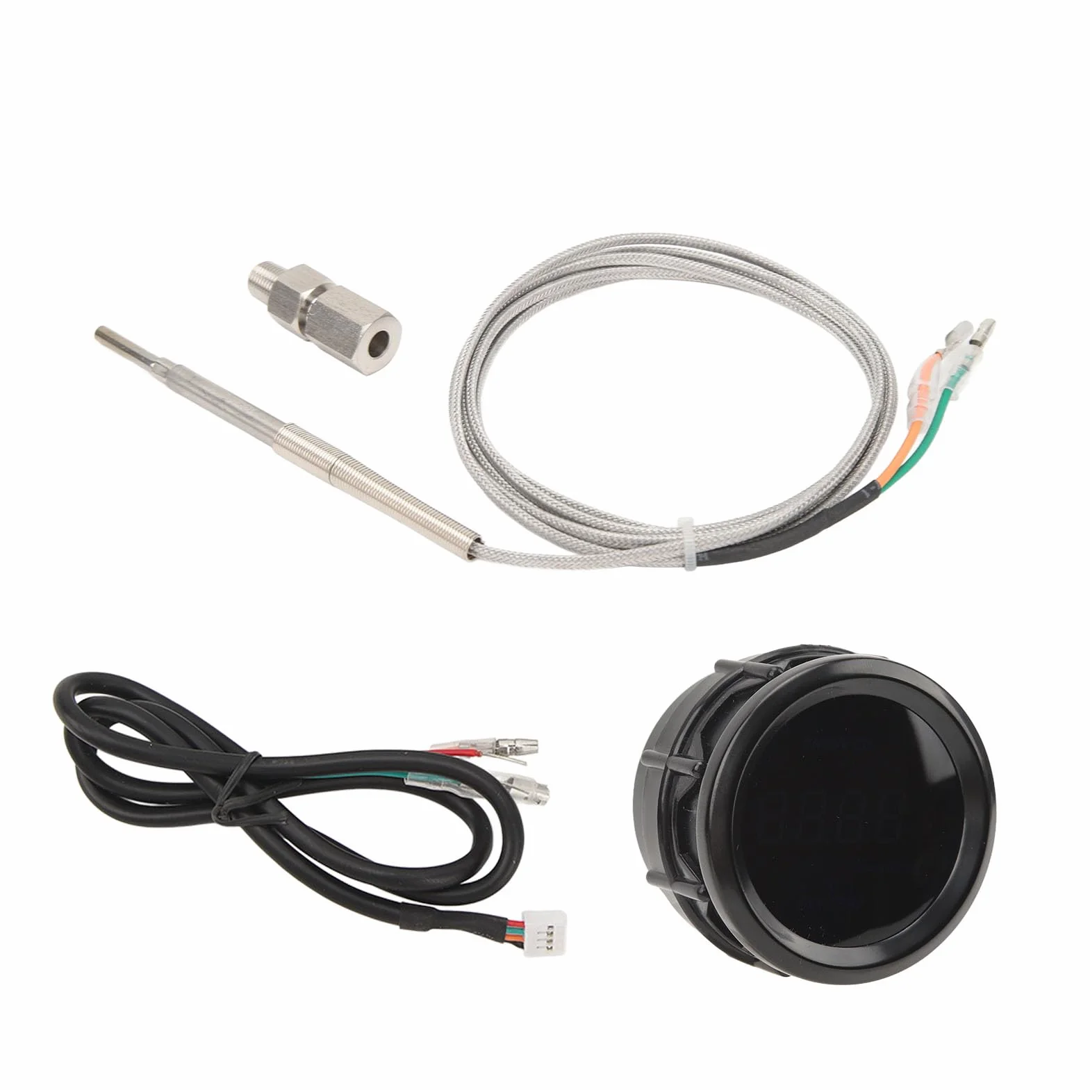 Medidor de Temperatura de Gases de Escape Medidor EGT con Sensor de Alta Precisión Ajuste Universal 52 Mm 12 V para Automóviles