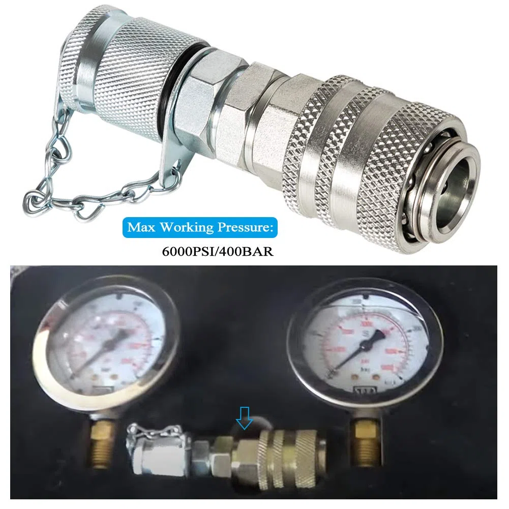 Kit de acoplamiento de prueba de presión hidráulica para acoplador Parker serie PD, para Caterpillar, para estuche, maquinaria de construcción de excavadoras