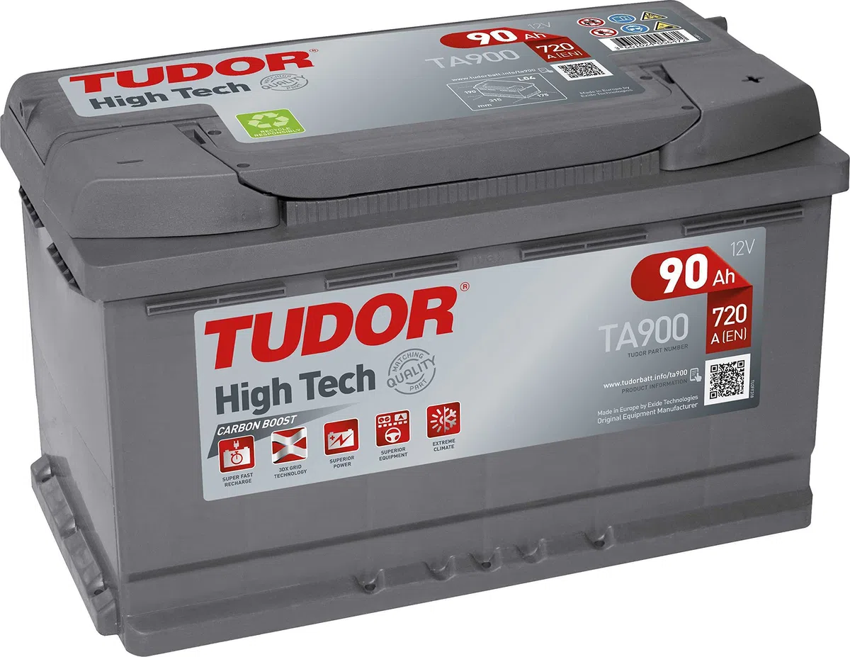 Batería para coche Tudor HIGH-TECH TA900 12V 90Ah
