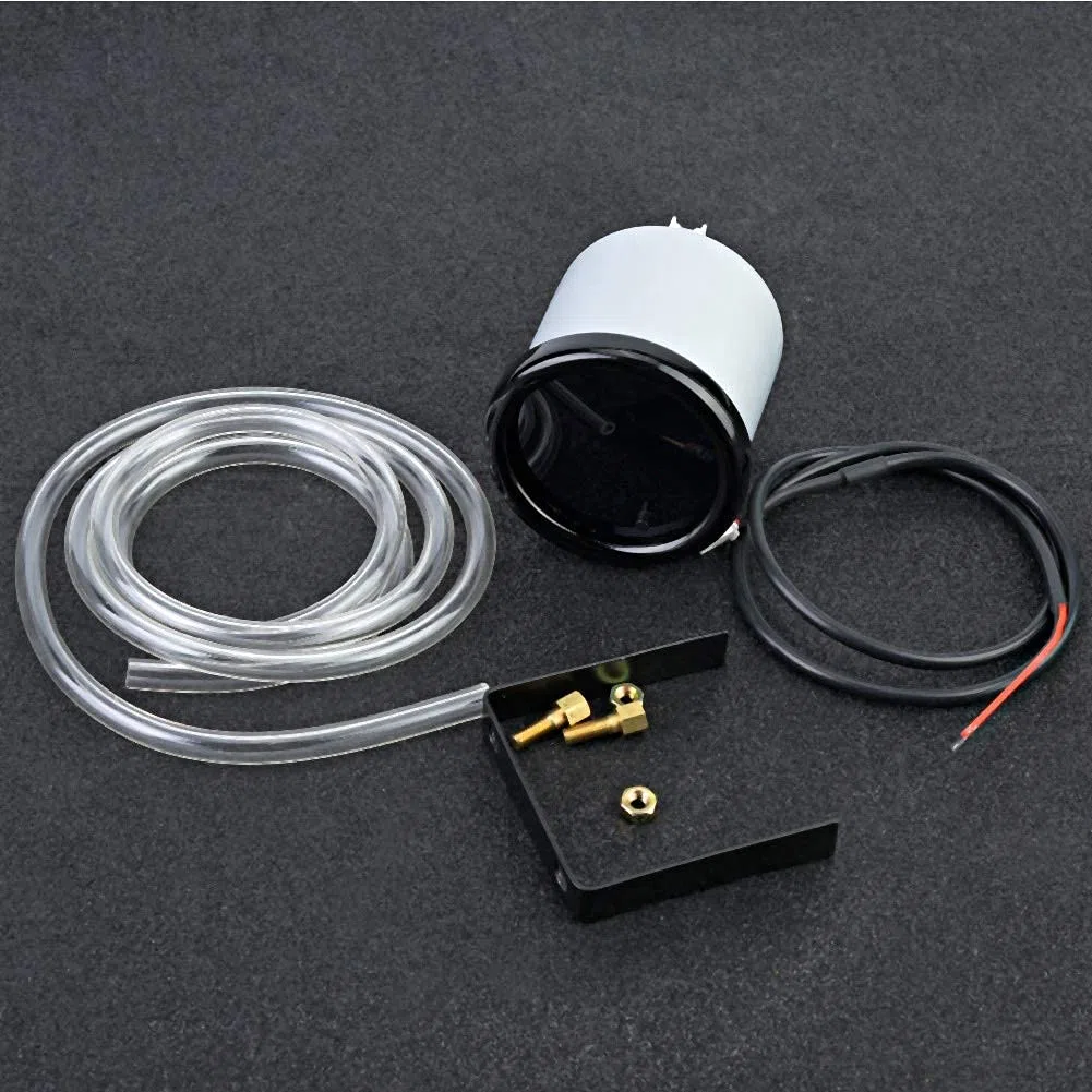 Medidor Turbo Boost, 2 "52 mm Universal Aluminio + Pantalla LED de plástico Medidor Turbo Boost de motocicleta con sensor