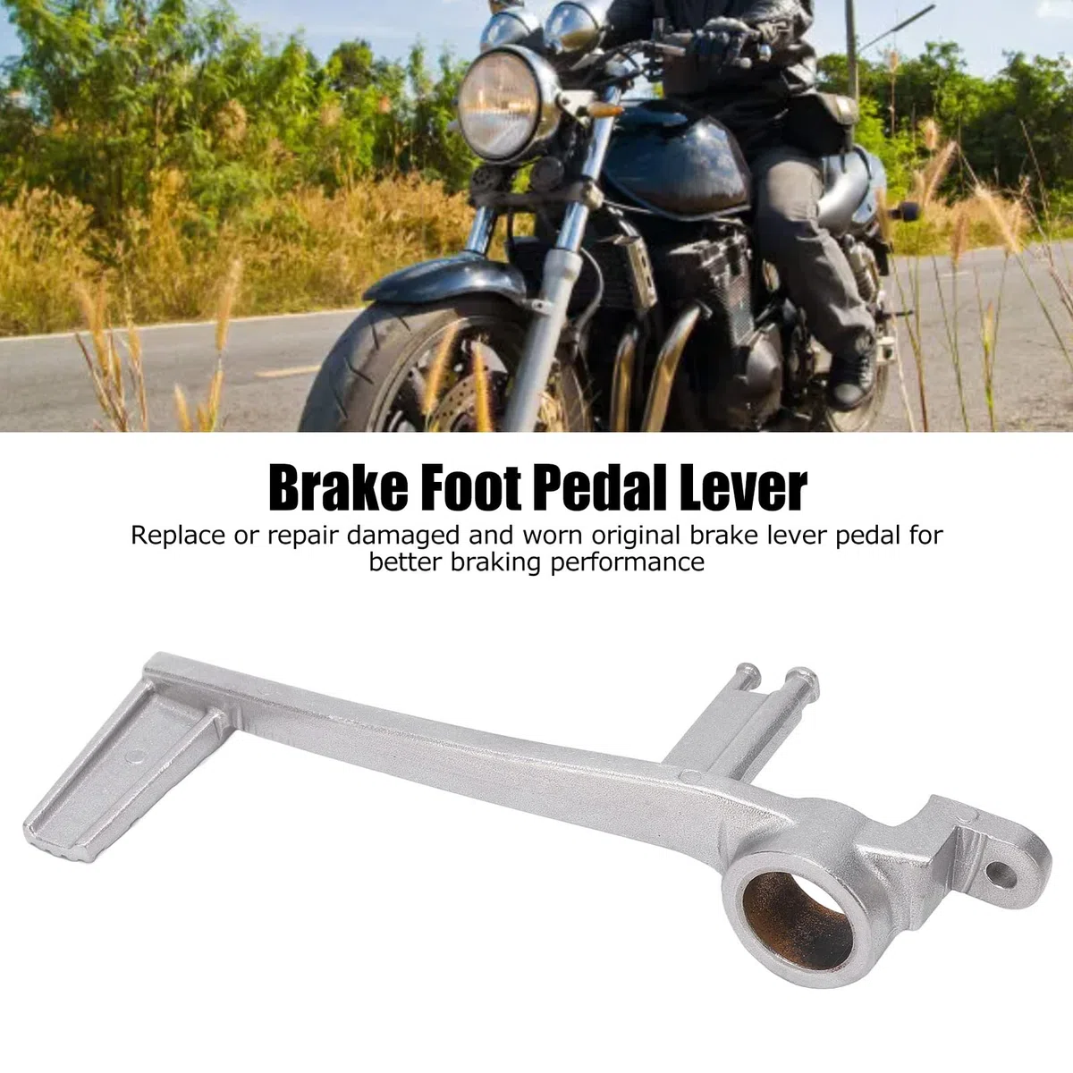 OUKENS Palanca de freno de motocicleta, pedal de palanca de pedal de freno trasero de motocicleta, reemplazo de aluminio de alta dureza para Suzuki GSXR600 GSXR750 GSXR1000