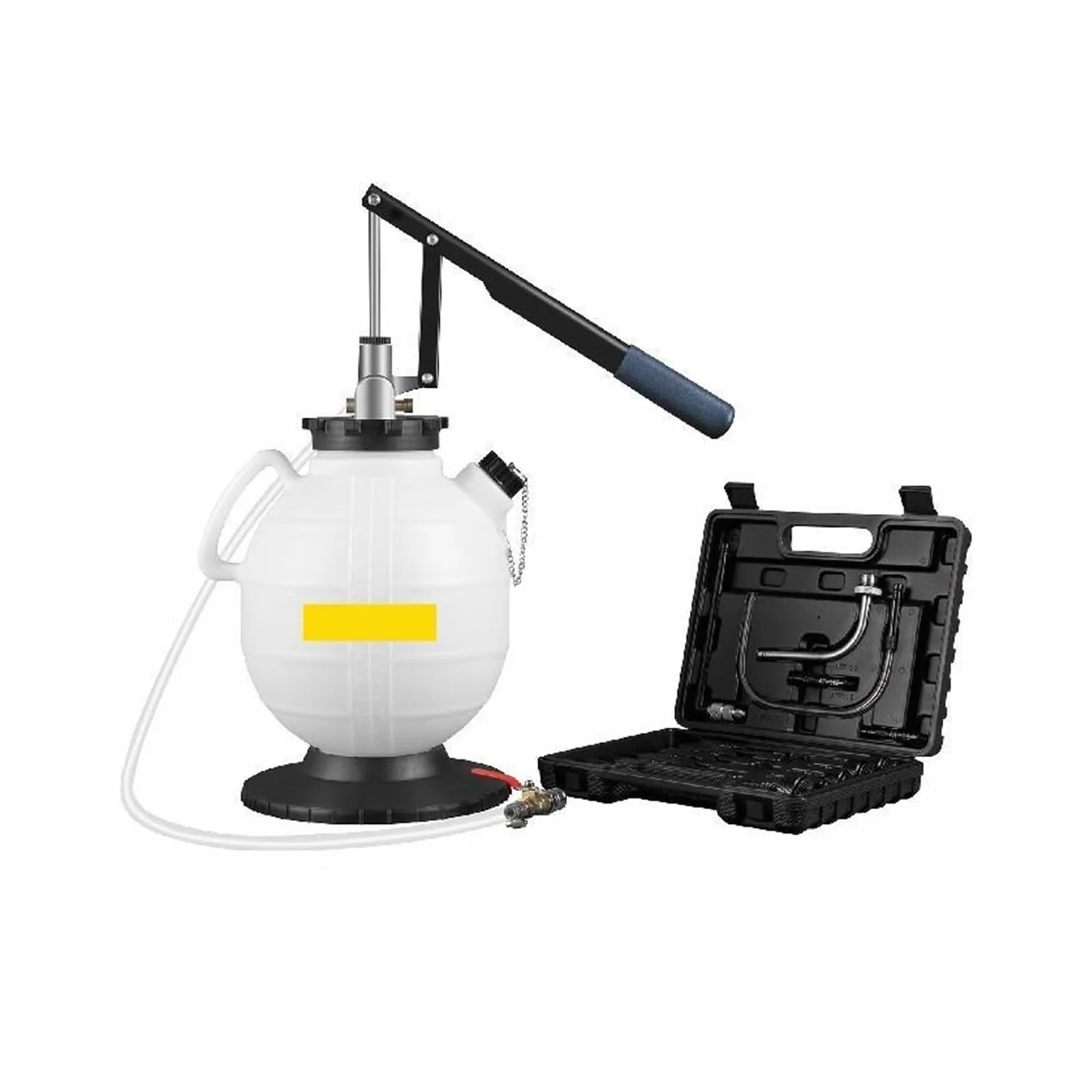 Bomba de Fluido de transmisión Llenador de Transferencia de Fluido ATF 7.5L con válvula de Control y Kit de 15 adaptadores comunes para reemplazo de Aceite
