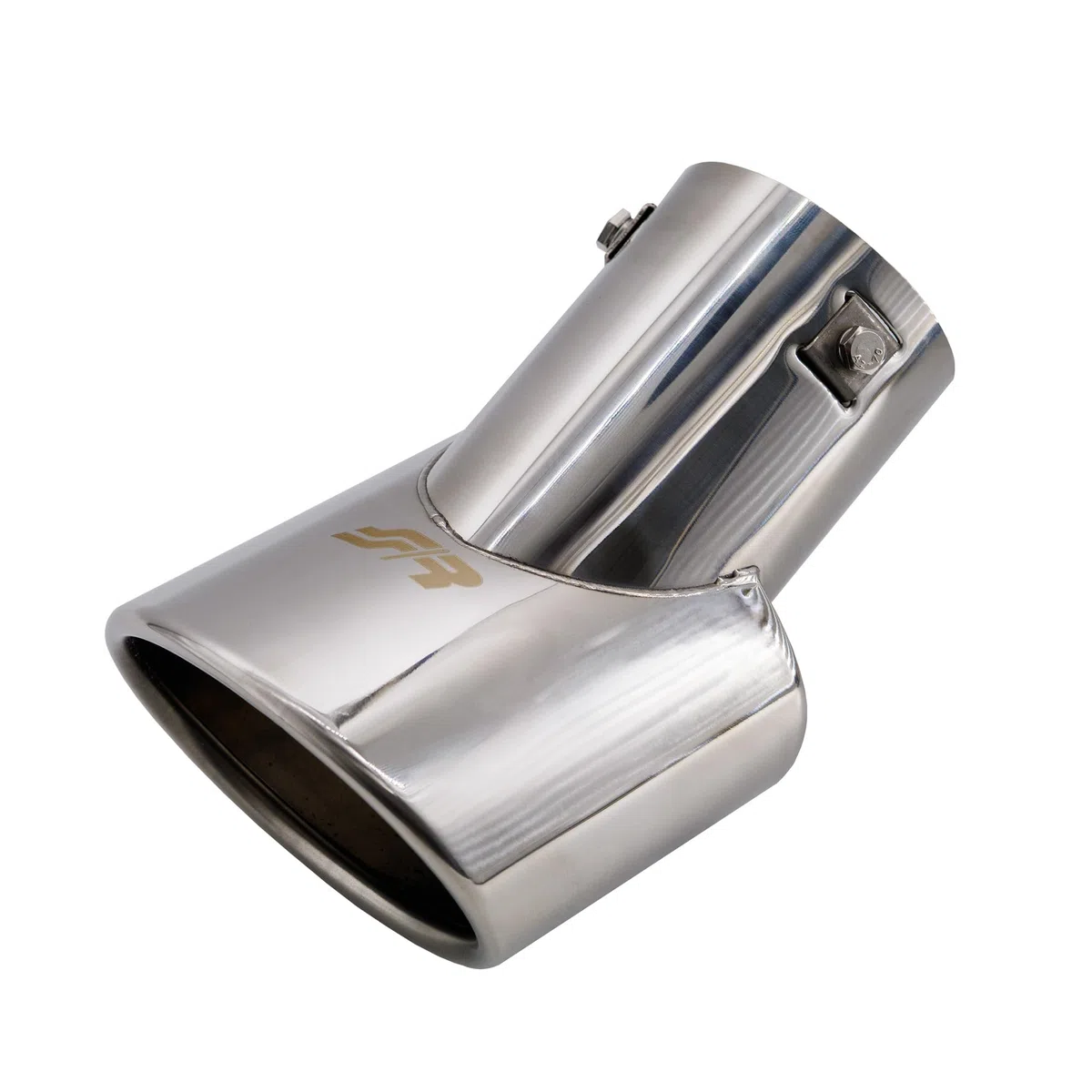 Simoni Racing Cola de Tubo de Escape Deportiva Ovalada Acero Inoxidable - 116x86xL180mm - Montaje 46->74mm