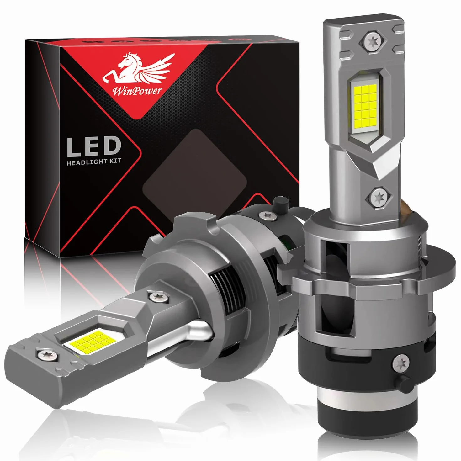 WinPower D2S LED Bombilla Faros 35W 6340LM 6000K Blanco Frío Luz Carretera Cruce Xenon HID Kit de conversión, 2 Piezas