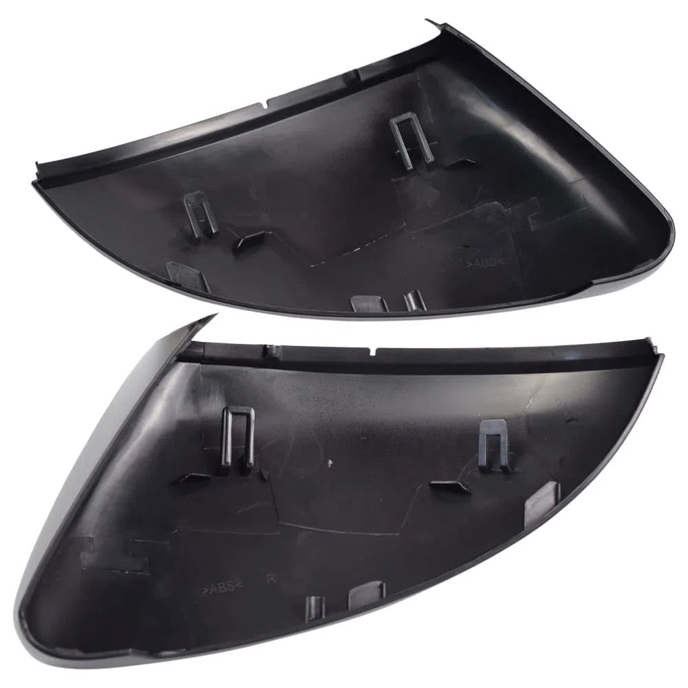 1 par vista trasera espejo cubierta izquierda derecha espejo lateral cubiertas tapas para VW Golf 7 MK7 7.5 GTI 7 Golf 7 R (Negro brillante)