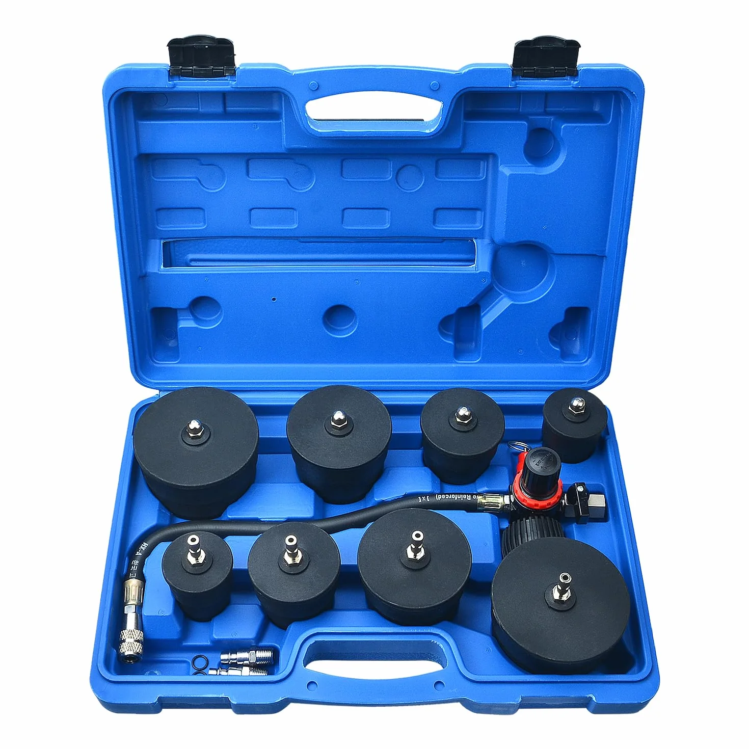 Herramientas de comprobación de impulso de turbocompresor, fáciles de usar, 4 pares de adaptadores, herramientas de comprobación de fugas para sistema frío para mangueras de 1.38-3.54