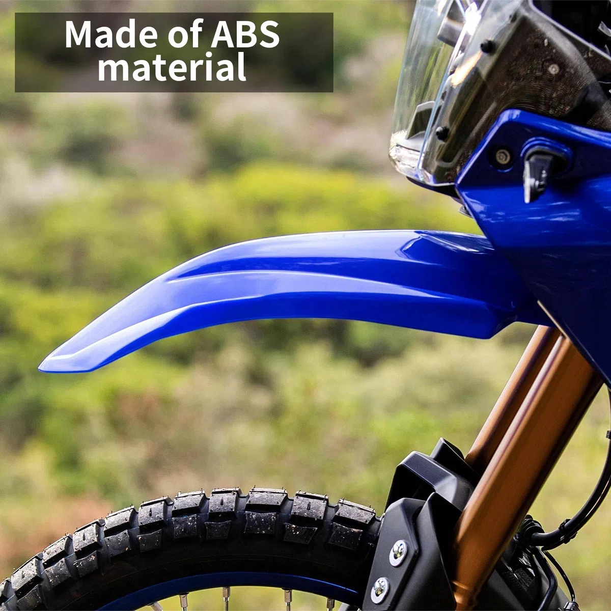 Guardabarros delantero para motocicleta compatible con Yamaha Tenere700 XTZ700 XTZ690 2019-2025, recambio para motocicleta, guardabarros delantero para rueda delantera (Frente azul)
