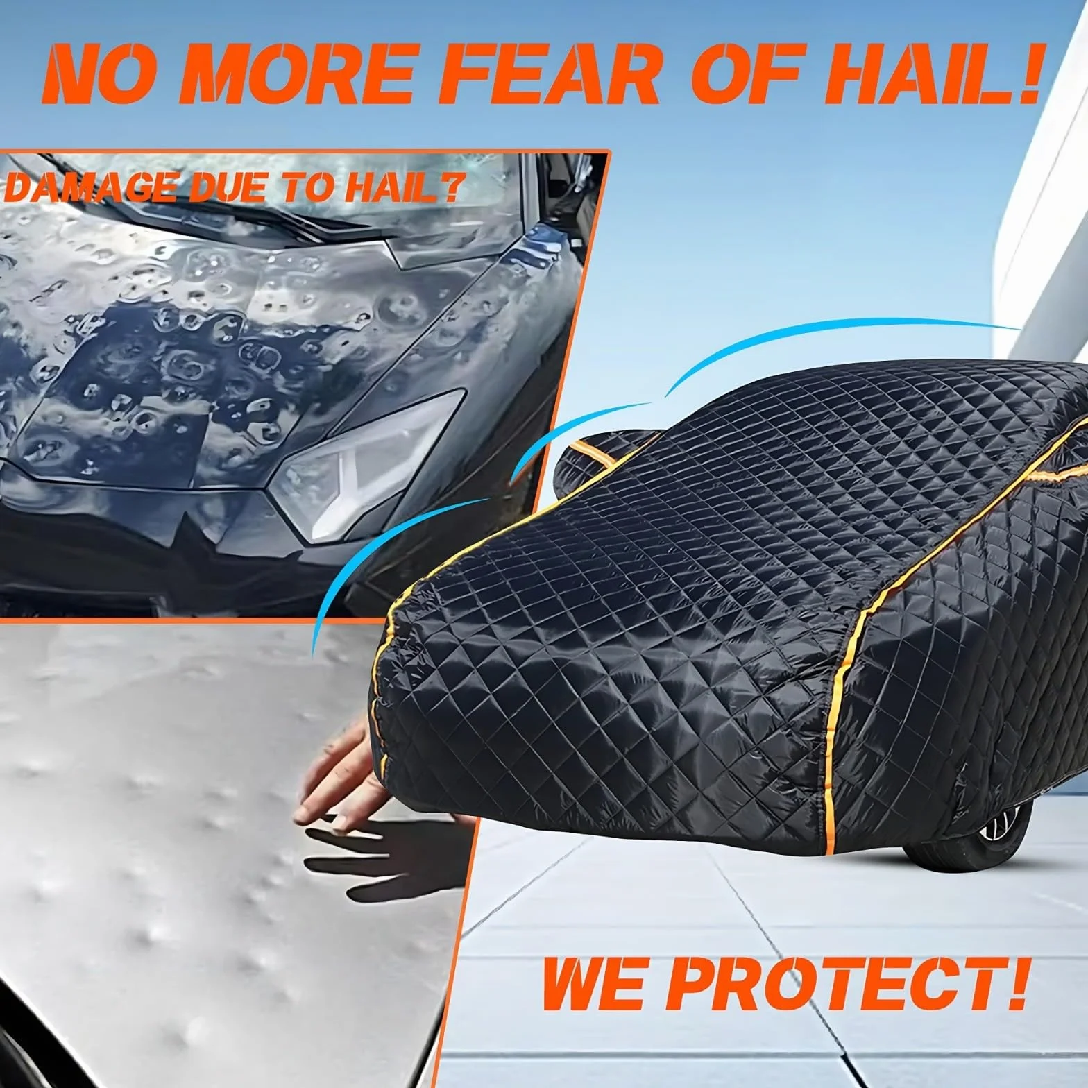 Funda Coche Exterior para Citroen DS7 Crossback, Funda para Coche Exterior Transpirable, Cubre Coche Resistente al Sol, a la Lluvia y al Polv para Todo Tipo de Clima