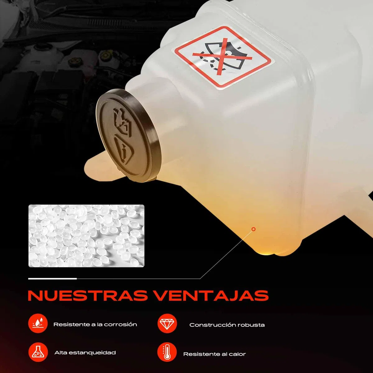 Frankberg Depósito de compensación Refrigerante Compatible con M.i.n.i cabrio R52 C.o.o.p.e.r M.i.n.i cabrio R52 One M.i.n.i R50 R53 One M.i.n.i R50 R53 C.o.o.p.e.r Replace# 17107515485,V20-1568