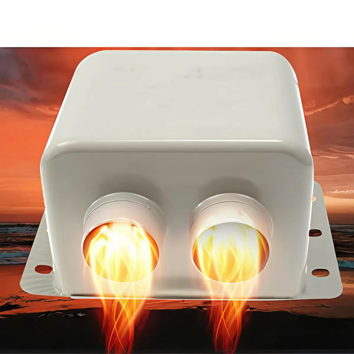 Calentador de coche portátil TOTMOX, desempañador de calentamiento rápido TOTMOX, calentador de cerámica PTC de calentamiento rápido de 800 W para coche de 12 voltios SUV RV, Negro