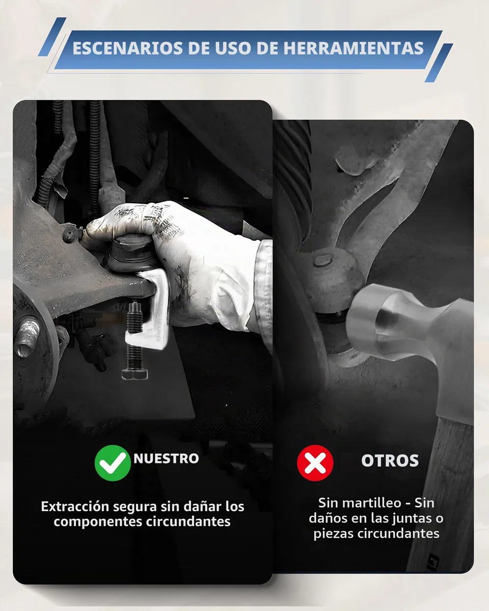 DAYUAN Juego de 3 piezas: extractor de rótula, extractor de terminal de dirección, extractor de articulación esférica, herramienta