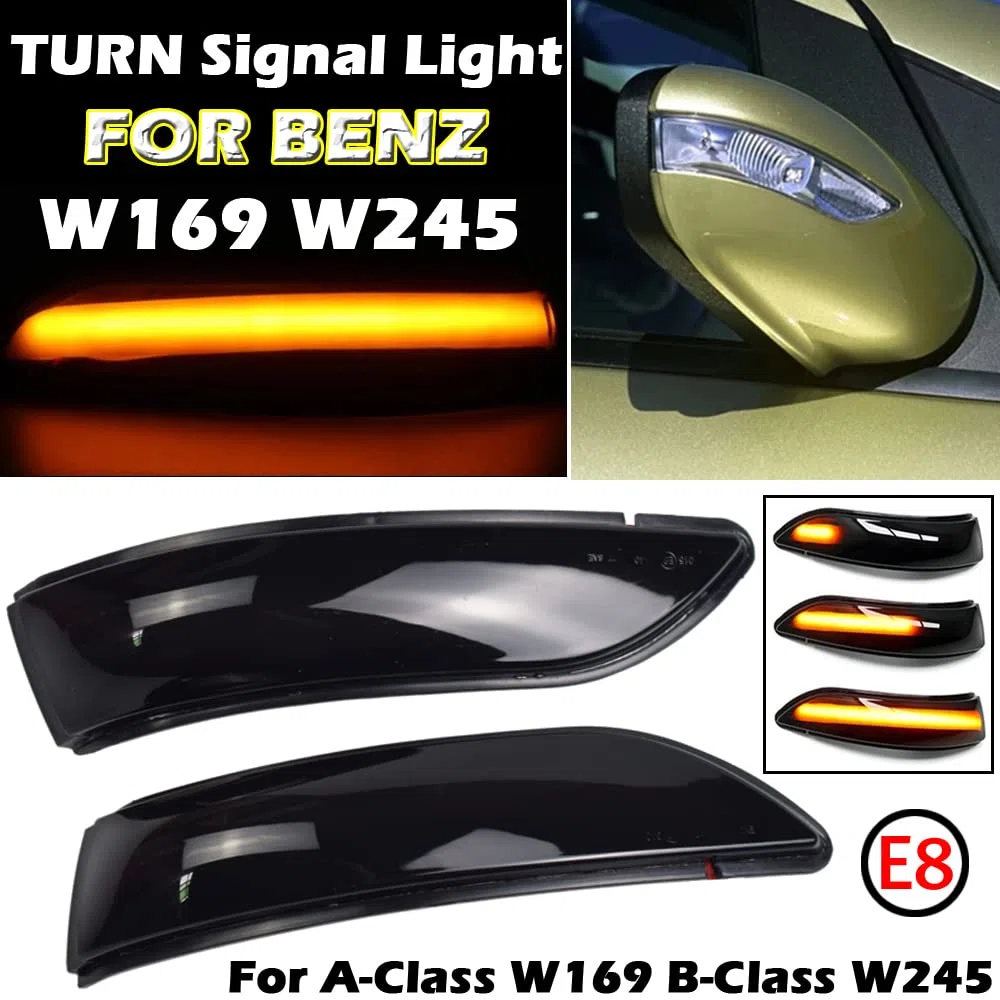 Retrovisor luces indicadoras de giro de intermitentes LED dinámicas para Mercedes Benz A B Class W169 W245 2004-2008