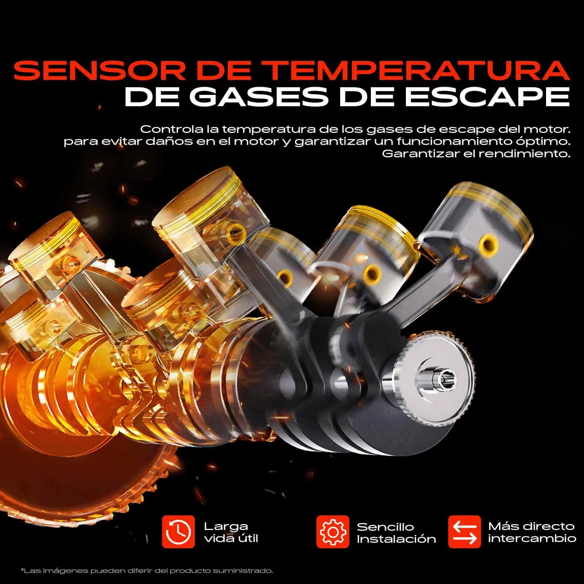 Frankberg Sensor de temperatura de gases de escape 2 Polos Compatible con Antara L07 Captiva C100 C140 Replace# 7451959,4803538