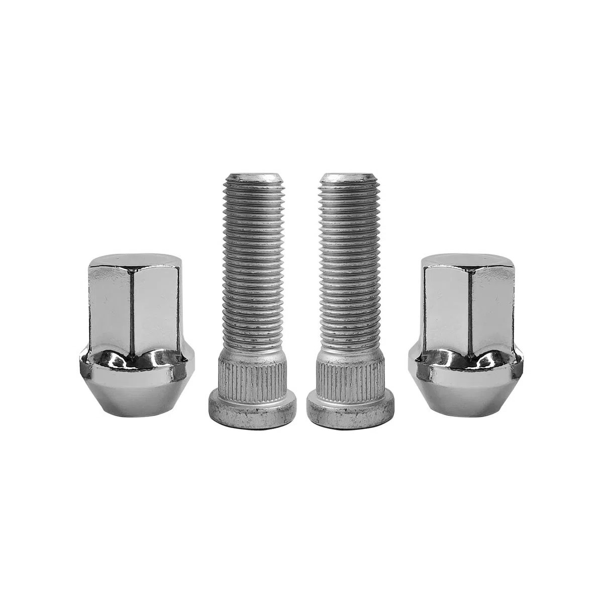 Juego de tuercas cromadas M14x1.5 para rueda compatible con Land Rover Range Rover Evoque/Velar LR2 Discovery Sport Jaguar F-Pace E-Pace I-Pace LR001381 (4 piezas)