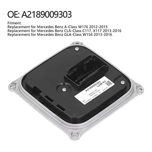 Módulo de Unidad de Control de Balasto de Faros Módulo de Control de Faros LED LAM‑ Reemplazo para Clase A W176 2012‑2015 Solo compatible con Mercedes-Benz Clase A y Clase CLA
