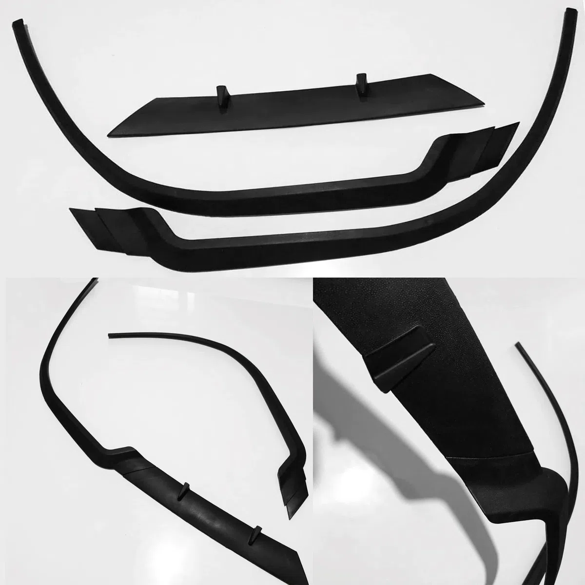 Spoiler Delantero para Golf 4 R32 para Golf4 IV para Cupra R Spoiler Delantero Borde DE Parachoques Euro Spoiler Lip Kit De Carrocería Universal De 3 Piezas ﻿ ﻿ Labios Spoiler Delantero(Matte Black)