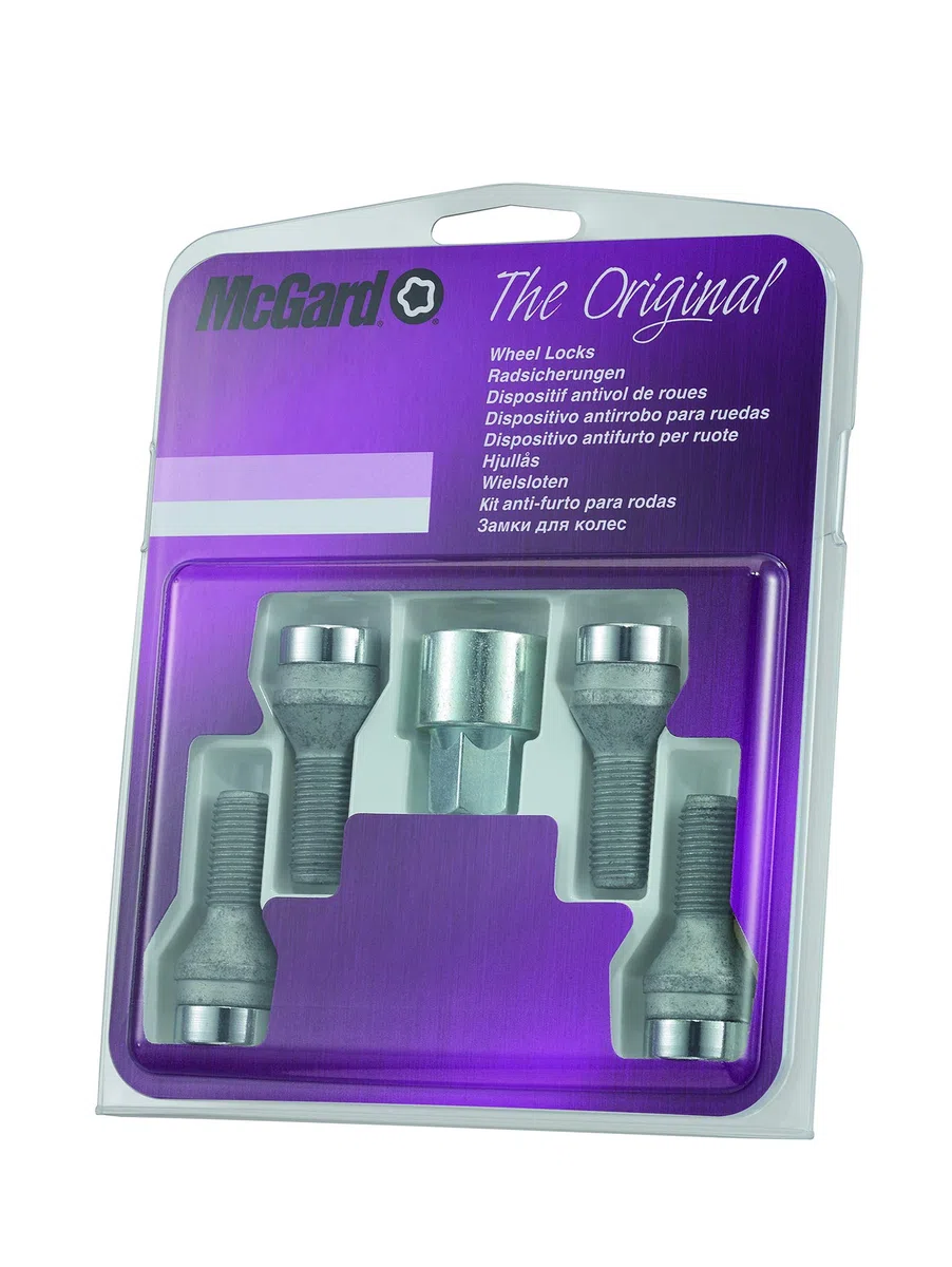 McGard 27184SU Standard - Tornillos antirrobo para ruedas (base cónica, M14 x 1,50, longitud del vástago 25,0 mm, SW17)