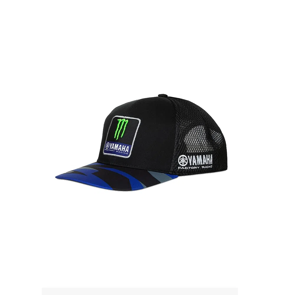 VR46 Gorra Con Visera Replica Team Yamaha Monster ,Hombre,One Size,Negro