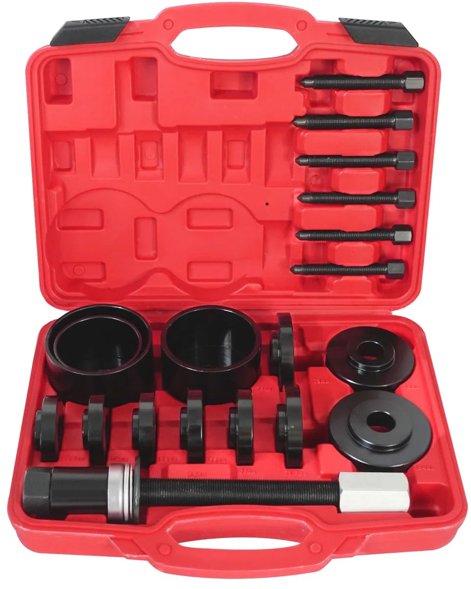 BOOMSTART Juego de Herramientas universales para Extractor de rodamientos de Ruedas, 19 Piezas, para Opel, para VW, para Audi, para BMW (Rojo)