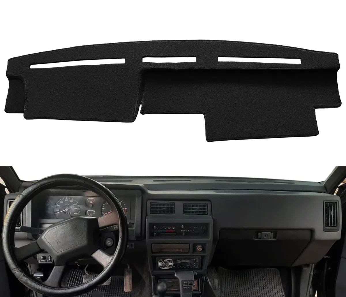 Funda para salpicadero de Nissan Pathfinder D21 Hardbody Pickup Truck 1986-1993, alfombrilla protectora para salpicadero (negro) F77