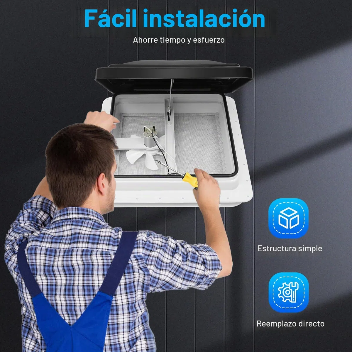 42 x 42 cm, Claraboya, Tragaluz de Techo, para Caravana, Transparente, con Ventana para Caravana, Autocaravana