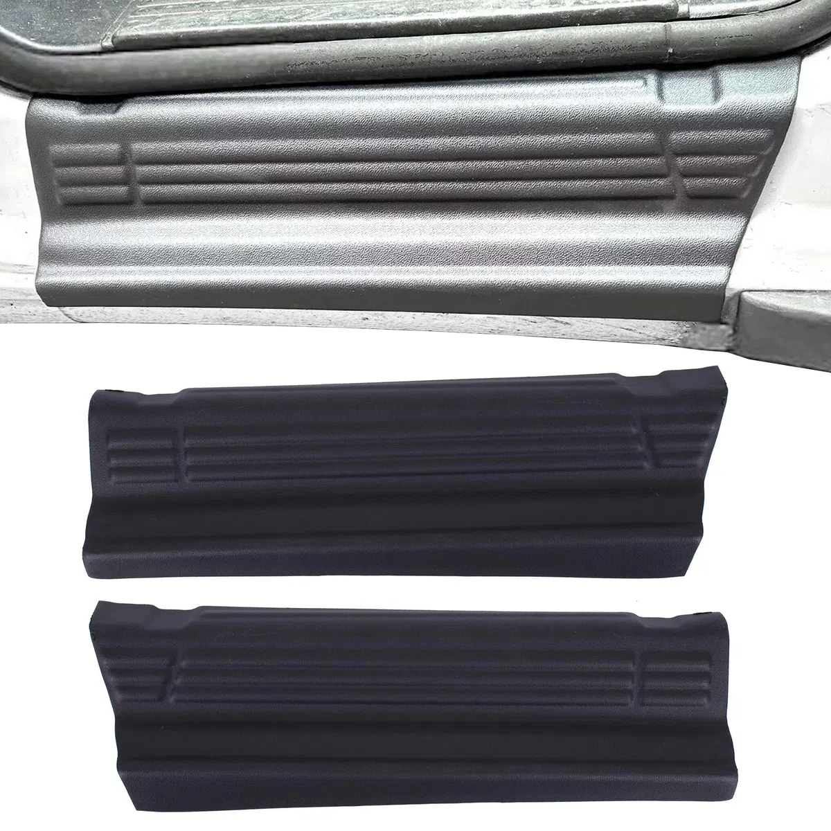 INLY Cubre umbral de puerta ABS negro Cubierta protectora para umbrales de puerta compatible con Fiat Ducato Citroen Jumper Peugeot Boxer (2006-2024)