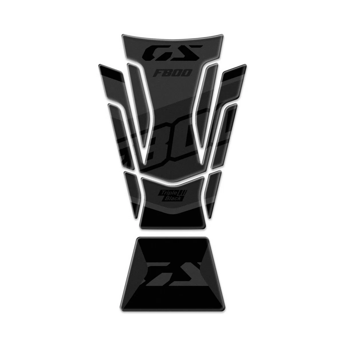 Protector de depósito de resina 3D compatible con BMW F 800 GS 2024 On GP-1069 (Triple Black)