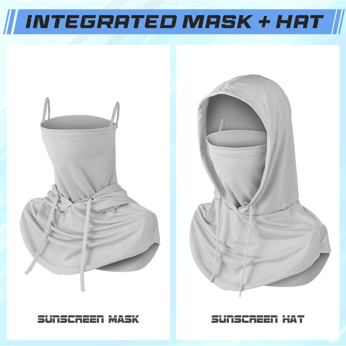 Paquete de 2 máscaras faciales con protección solar UV, pasamontañas refrescantes, máscara de motocicleta para hombres y mujeres, actividades al aire libre, motocicleta, ciclismo, pesca
