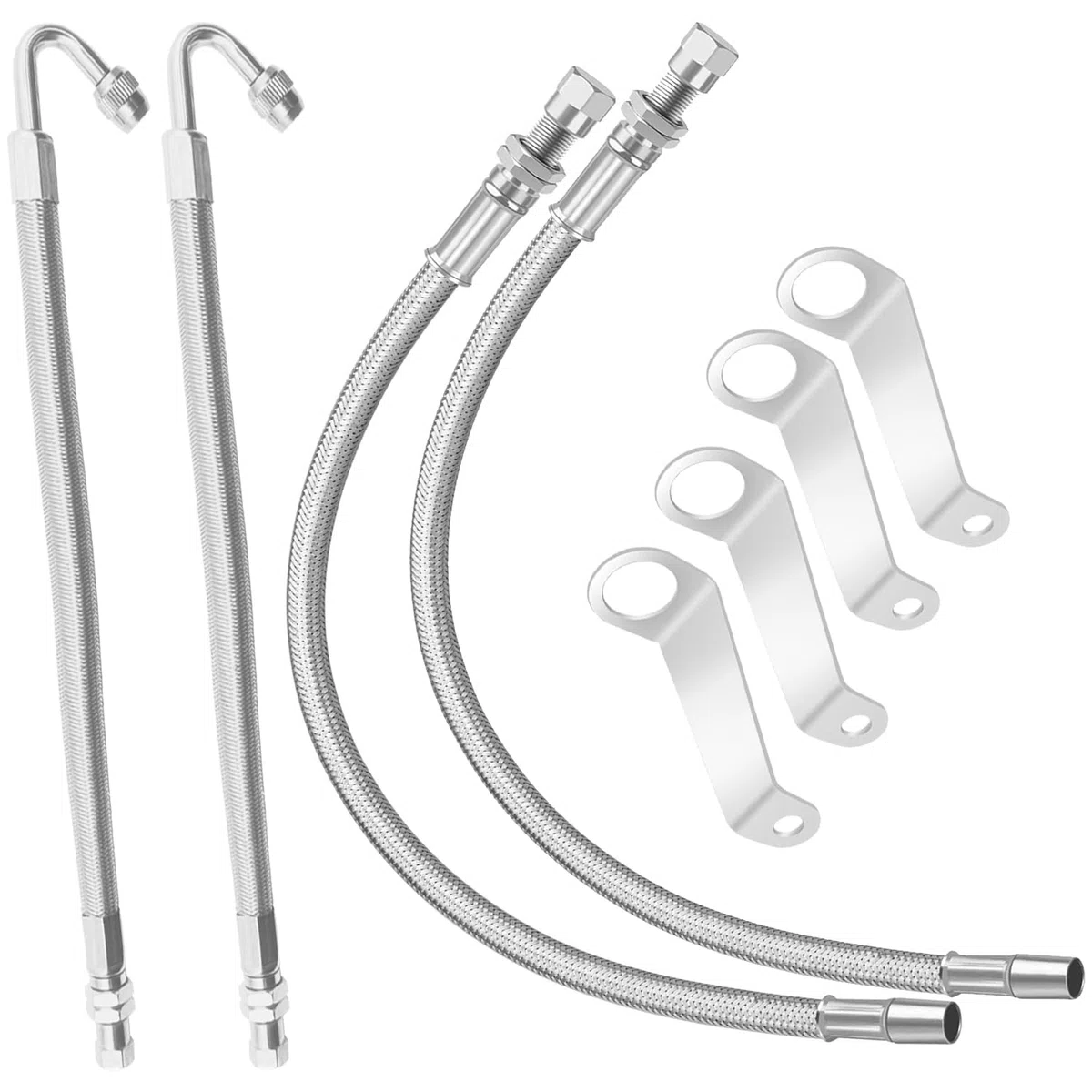 Kit de inflado de Aire de neumáticos Dobles, extensión de válvula de neumático, Extensores de vástago de válvula, extensión de vástago de válvula, fácil conexión a válvulas y Equipos de neumáticos y
