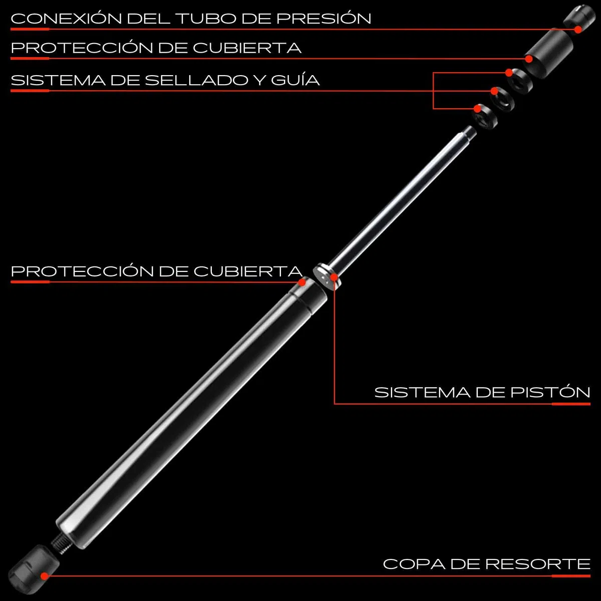 Frankberg 2x Amortiguadores de gas Capó L=312MM 450N Compatible con Serie 5 520 523 525 530 535 545 550 M5 E60 2001-2010 Limousine Serie 5 Touring E61 2004-2010 Touring Replace# 51237008745