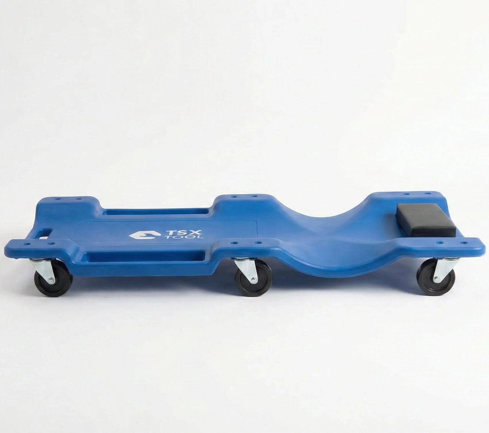SATKIT Camilla Mecánica con Ruedas para Taller – Diseño Ergonómico, Reposacabezas Acolchado y Soporte de hasta 150 kg – HDPE Resistente al Aceite y Disolventes