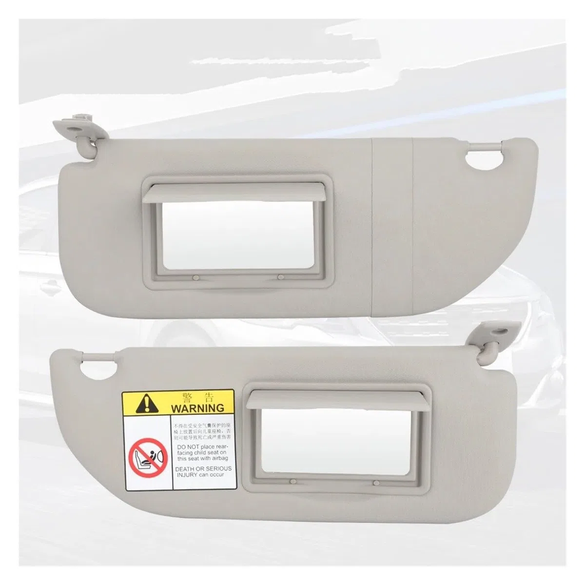 Viseras Parasol 98038433DS para Peugeot 301 para Citroen para C2 para C3 para Elysee 2014-2017 98038432DS Parasol con Espejo Accesorios Coche Visera(1 Juego)