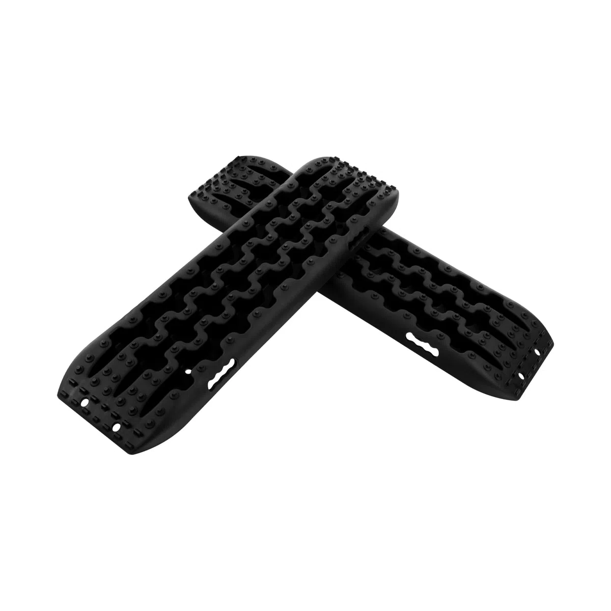 GOPLUS Tablas de Recuperación Todoterreno, Juego de 2 Alfombrillas de Tracción, Extracción de Vehículos de Arena, Barro, Nieve, Carga 10T (Negro, 107 x 31 x 7 cm)