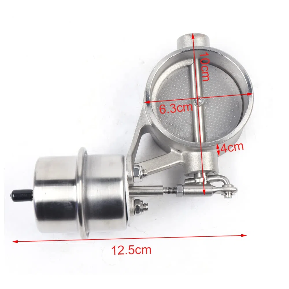 2.5" 63mm presión negativa cerrado vacío mando a distancia acero inoxidable escape eléctrico silenciador válvula interruptor sistema kit 12V sistema de escape completo
