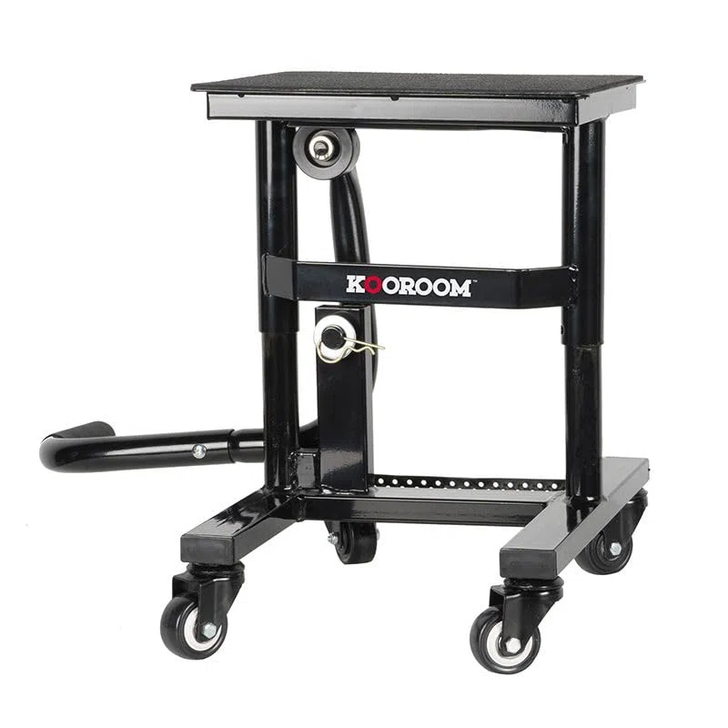 Elevador de motocicleta DIRT LIFT con ruedas MOTOBLOUZ Negro Brillante
