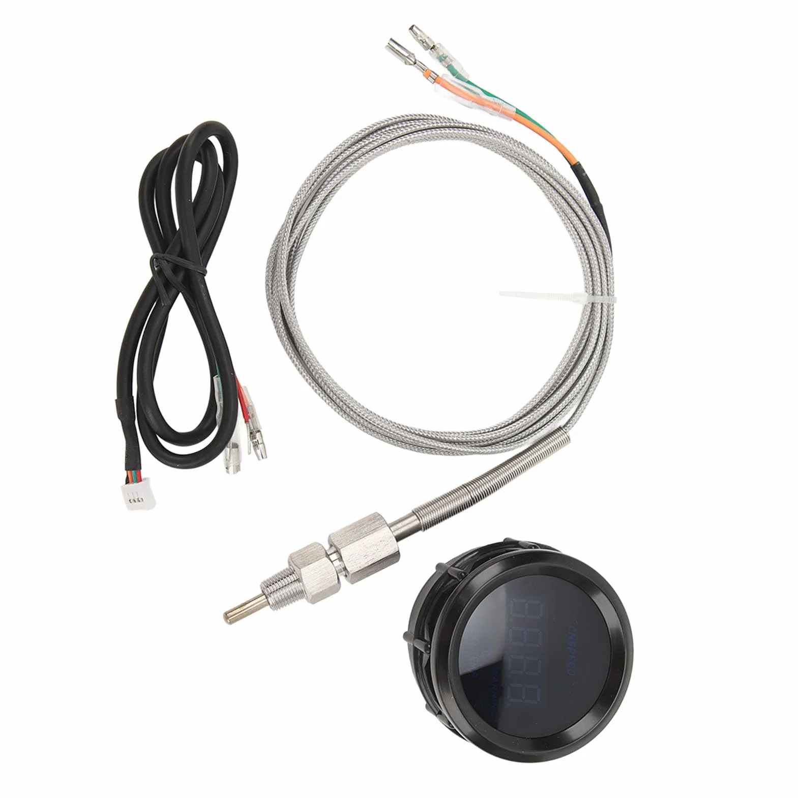 Medidor de Temperatura de Gases de Escape Medidor EGT con Sensor de Alta Precisión Ajuste Universal 52 Mm 12 V para Automóviles