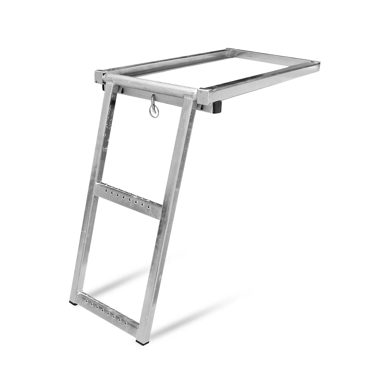 DOJA Barcelona | Escalera Camion | Pack 1 | Escalera 2 Peldaños | 645x350mm | Acabado Cincado | Escalera Escamoteable | para Camion, Caravana, Camper Furgoneta Accesorios, Escalera Plegable Remolque