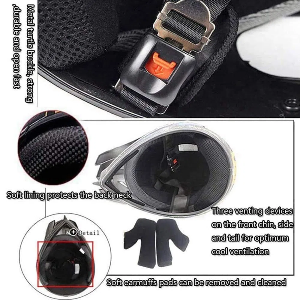 Casco de Motocross para JóVenes de 6 A 18 AñOs, CertificacióN Dot, Incluye Gafas, Guantes Y MáScara, ATV para NiñOs Y NiñAs para Motocross Y Karts