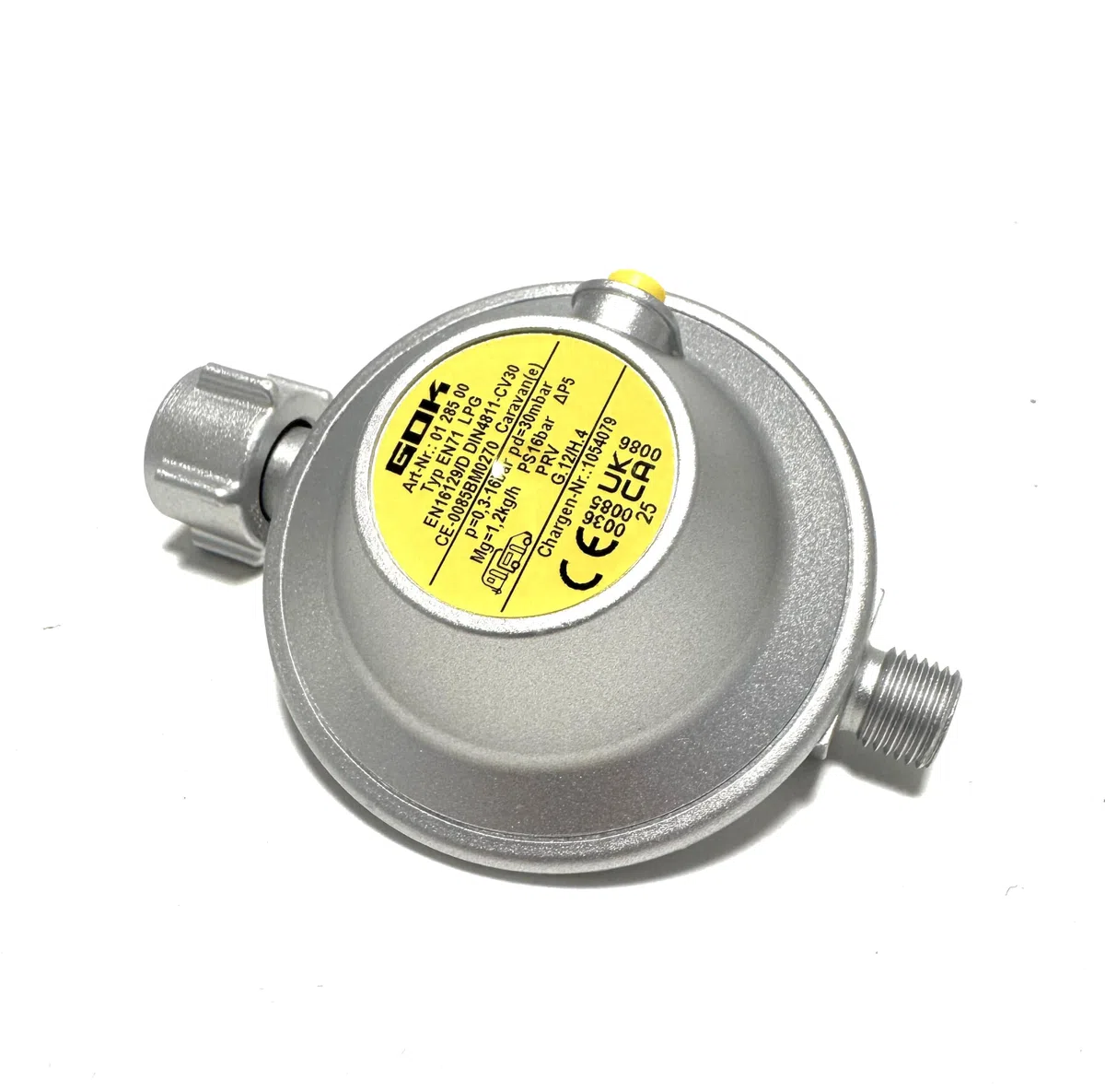 ROEDER-Gas Regulador de gas para caravana, 1,2 kg/h, 30 mbar, EN71, regulador de baja presión