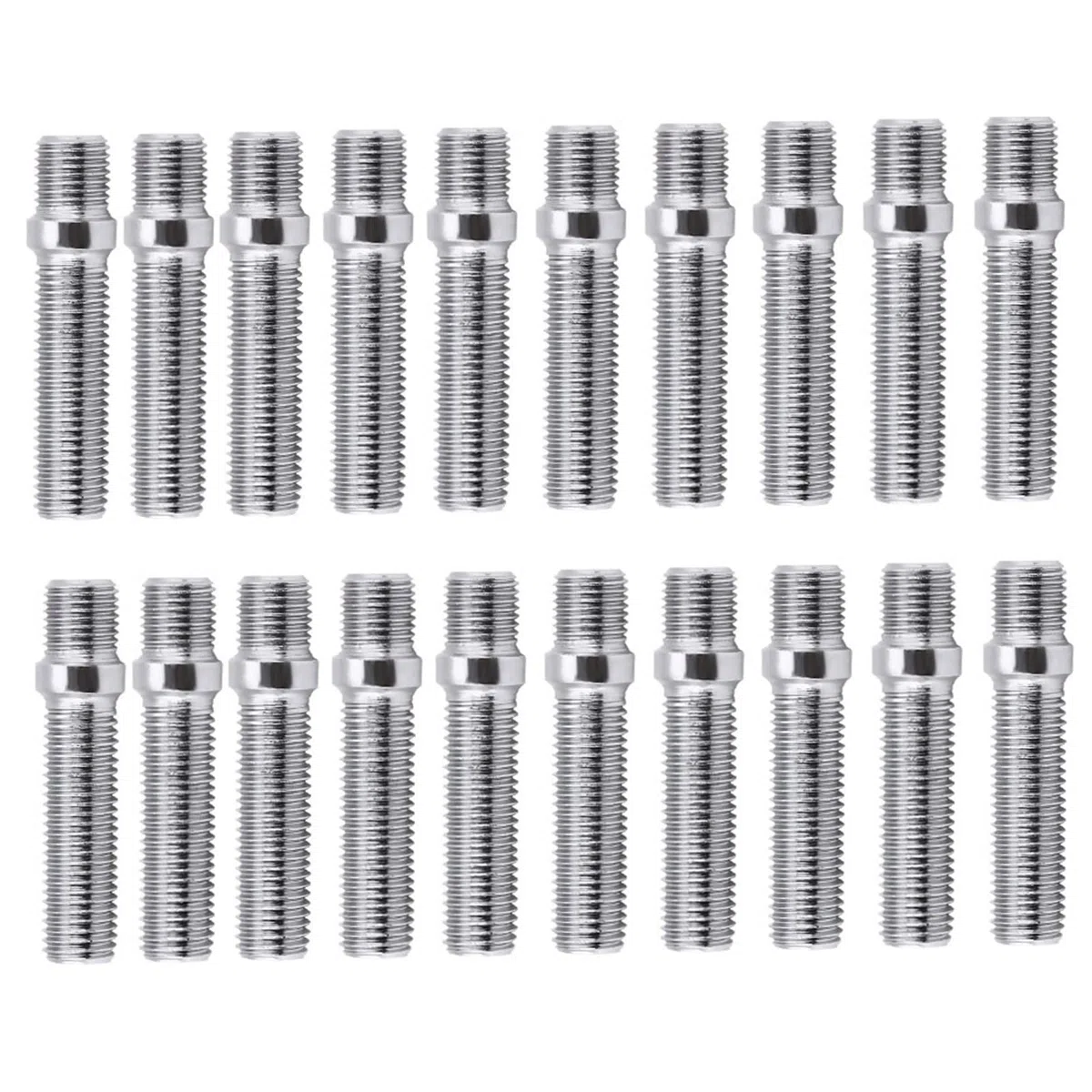 para Kit de Conversión de Espárragos, M12x15 Espárragos de Rueda Extendidos 20 Piezas 50 Mm Conversión de Espárragos de Ruedas Extendidas 12x1.5 a 12x1.5 Adaptador de Tornillo Apto para Kit de Convers