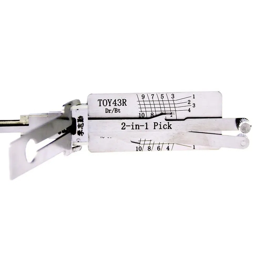 LiShi TOY43R 2 en 1 ganzúa y decodificador para coche, lector de llaves de coche, herramientas profesionales de cerrajero, ganzúas de bloqueo automático