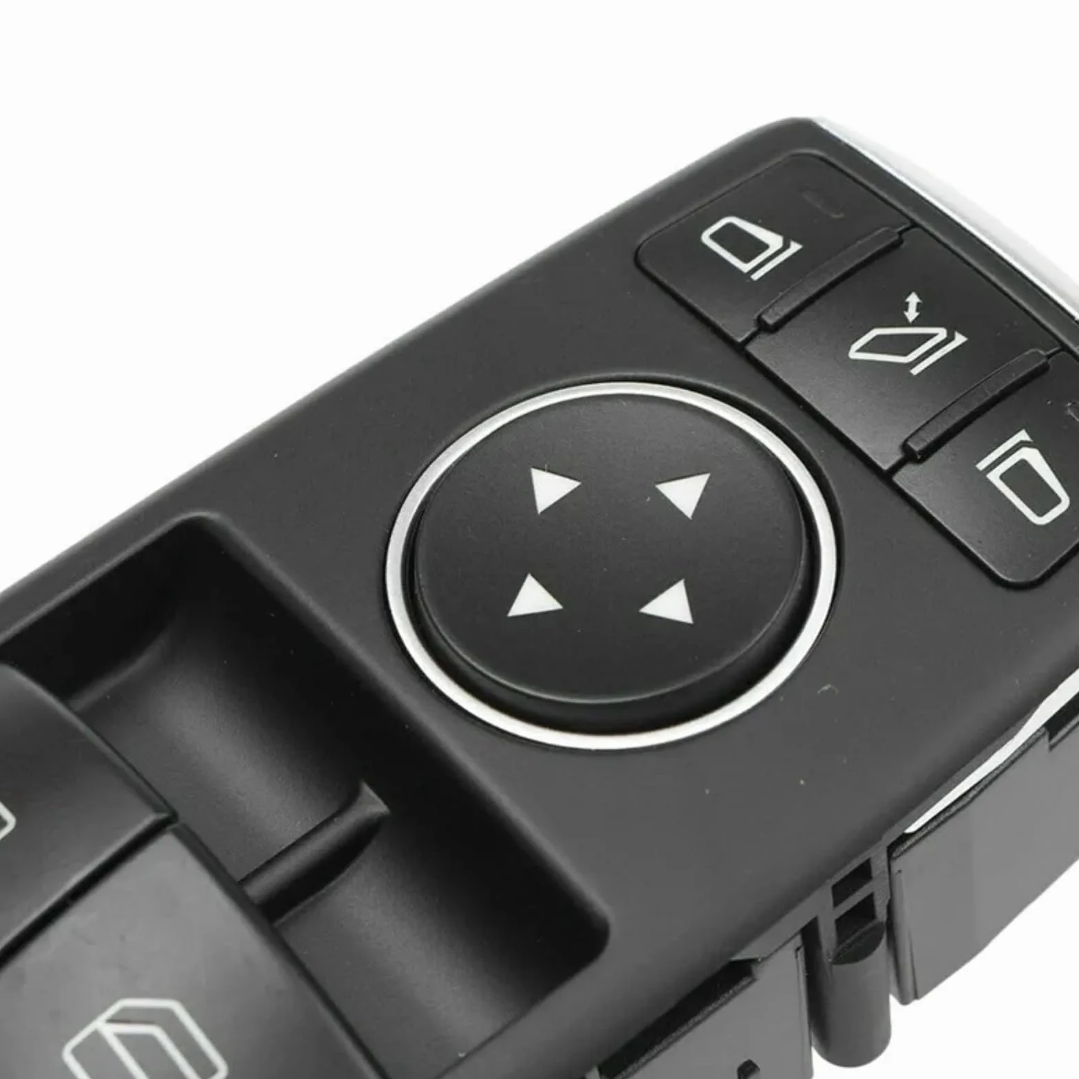 Twowinds - Interruptor Elevalunas A2128208310 Compatible con Mercedes W204, W212, C207, A207 - Botón Ventana - Botonera Ventanilla - Ajuste Retrovisor Negro Manual Pulsador