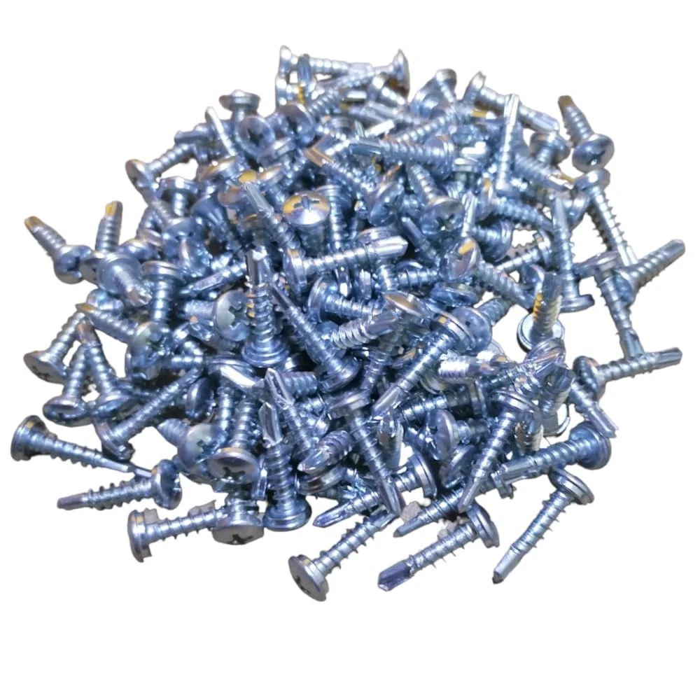 SIO 250 Tornillos Autoperforantes 5x19 mm para Tapones de Matrícula Coche y Moto – Tornillos para Placa Matrícula – Acero Resistente Automoción