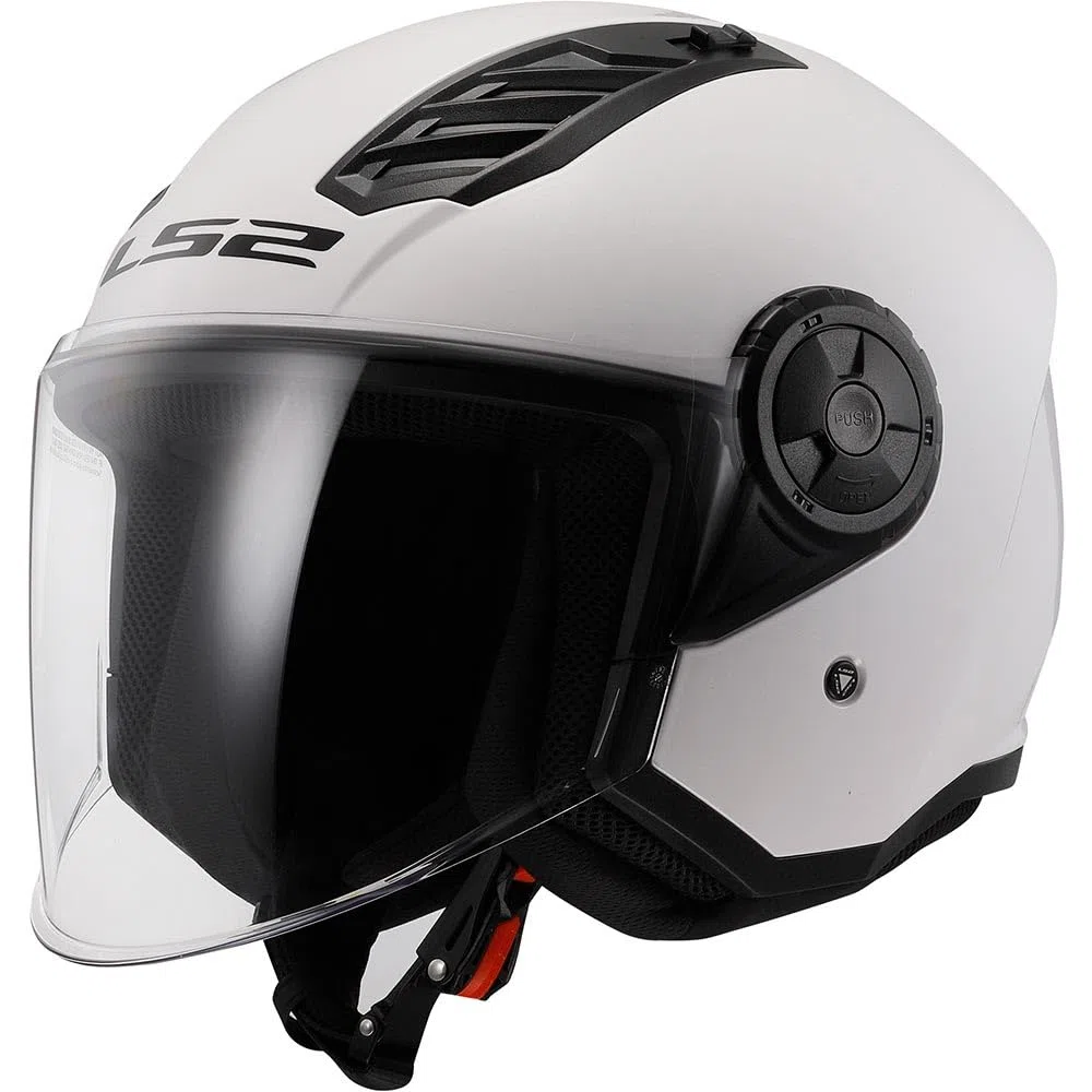 LS2, Casco Moto Jet Airflow Solid White, M