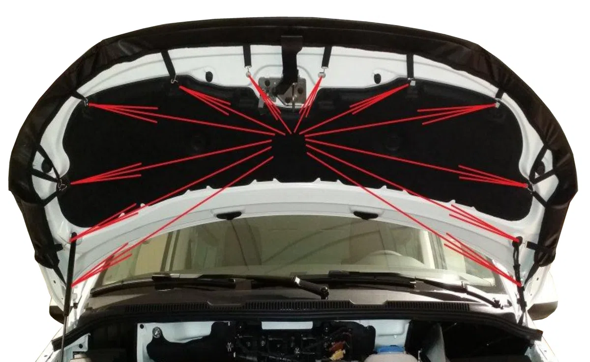 AB-00507 Auto Bra Protector del Capo Compatible con VW Volkswagen T6 2015- Multivan Transporter CARAVELLE Bonnet Bra Tuning
