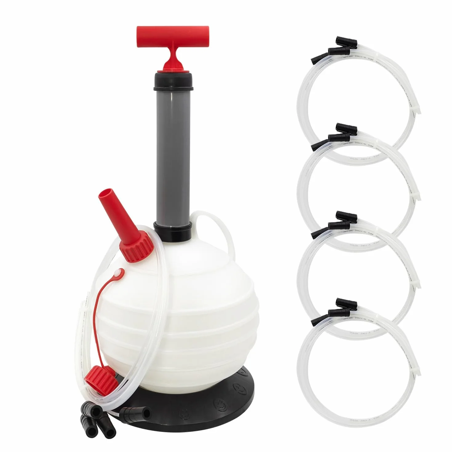 Extractor Aceite Motor 6L,Bomba Extractora Aceite Coche Manual,Equipada con Una Base Mejorada y Cuatro Tamaños De Manguera,Adecuada para Automóviles, Barcos, Cortacéspedes y Otros Equipos