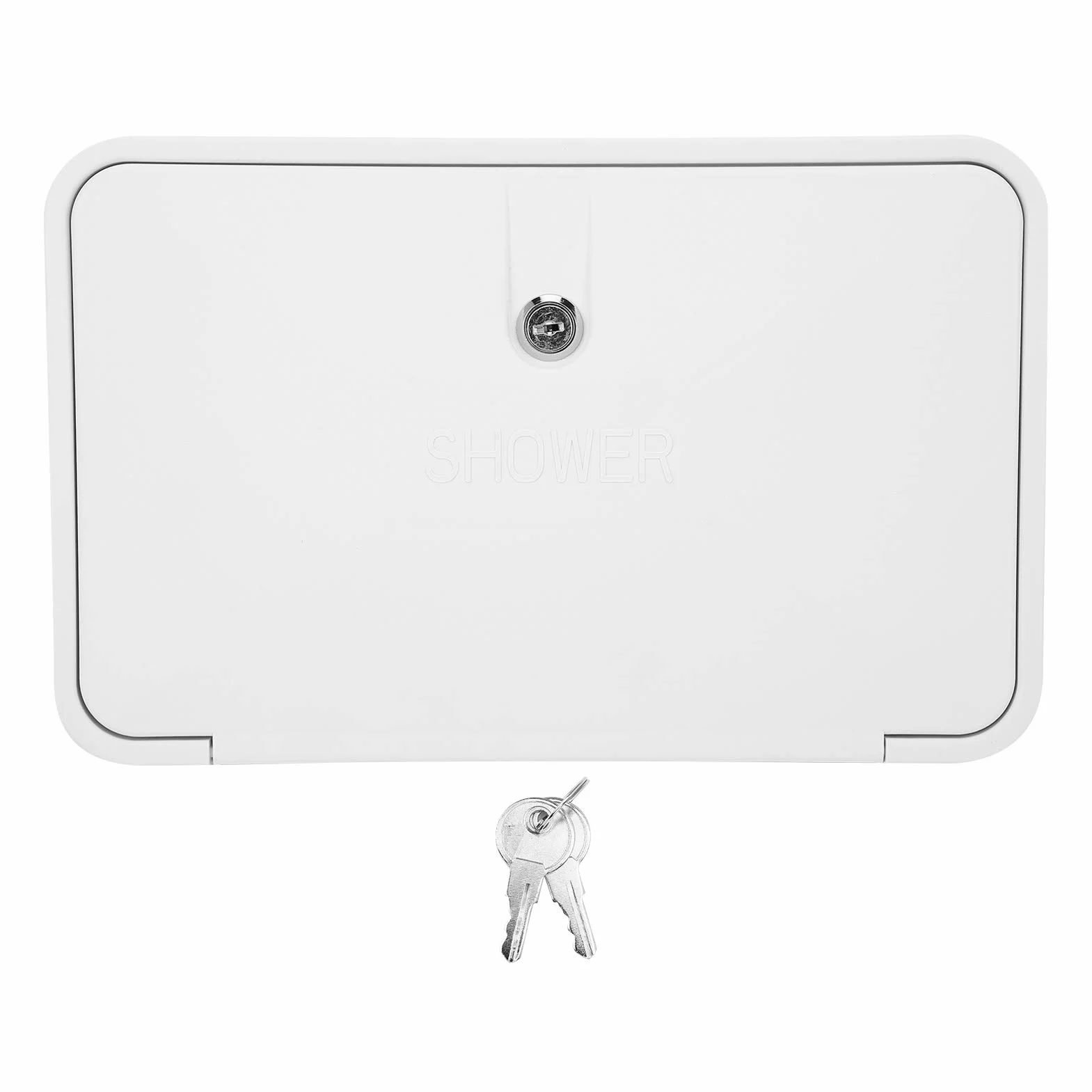Tbest Kit de Caja de Ducha, Caja de Ducha Exterior, Kit de Lavado al Aire Libre con Cerradura, Accesorio para Barco, Autocaravana, Grifo Exterior, Herramienta de Ducha para vehículos recreativos