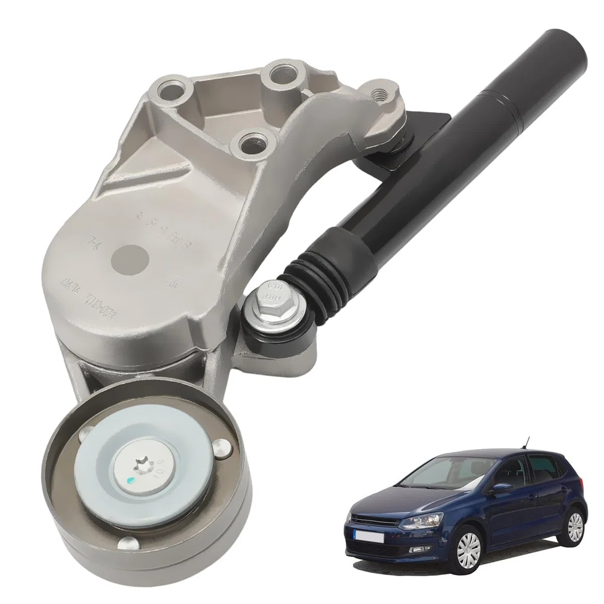 Poleas tensora para A3 8L1 6K1 6K2 6K5 Ibiza II Leon 1M1 Toledo II 1M2 Octavia 1U2 B0ra 1J2 1J6 9K9A Golf 1J1 1J5 New Beetle Polo Diesel 1.9L 1996-2010 Polea tensora de correa trapezoidal 381